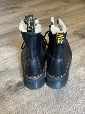 Dr Martens Jadon FL Men's Size 7 Ladies 8 Black Leather Side Zip