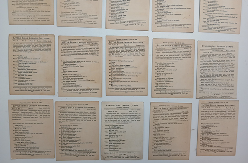 20 tarjetas coleccionables antiguas de finales de 1800 y principios de 1900 con imágenes religiosas estudio bíblico - Imagen 12 de 16