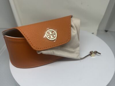 Tory Burch Sunglasses Case Orange T Logo Plus Microfiber Bag  display picture 2