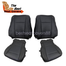 For 2017-2022 Ford F250 F550 Lariat Driver Passenger Leather Seat Cover Black For 2017-2022 Ford F250 F550 Lariat Driver Passenger Leather Seat Cover Black