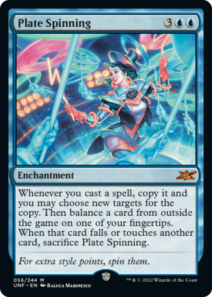 PLATE SPINNING x4 mtg NM-M Unfinity 4 Mythic