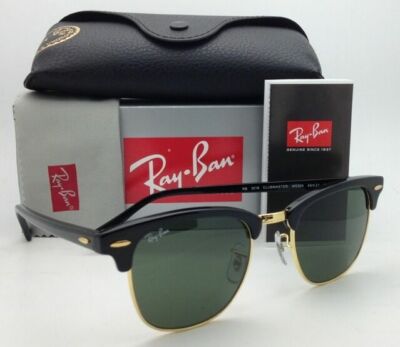 小物 CLUBMASTER Ray-Ban RB3016 W0365 Ray-Ban Clubmaster Classic Green Unisex Sunglasses RB3016 W0365 49