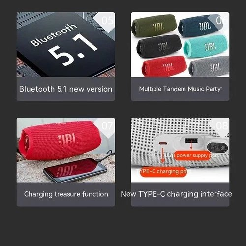 Hot popular J B.L CHARGE5 portable waterproof (IP67) Bluetooth speaker*** - Picture 4 of 29