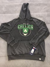 Brand New  Boston Celtics Fanatic Pull Over Relaxed Fit Hoodie Grey Large  