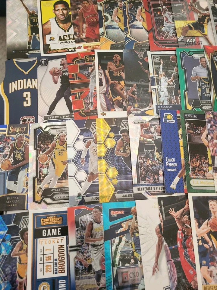 Indiana Pacers TARJETA DE BALONCESTO 68 Lote Insertos Paralelos Novatos Y Haliburton  Foto 3 de 4