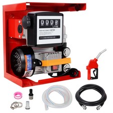 Electric Diesel Fuel Transfer Pump Kit 110v 60lmin 16gpm W Flow Meter