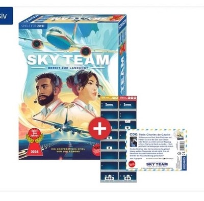 Sky Team inkl. Paris Mini-Erweiterung, Spiel des Jahres 2024, Neu, OVP 