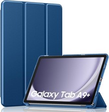 Trifold Case for 2023 Galaxy Tab A9 Plus 11", Dark Sea Blue, Slim Stand Design