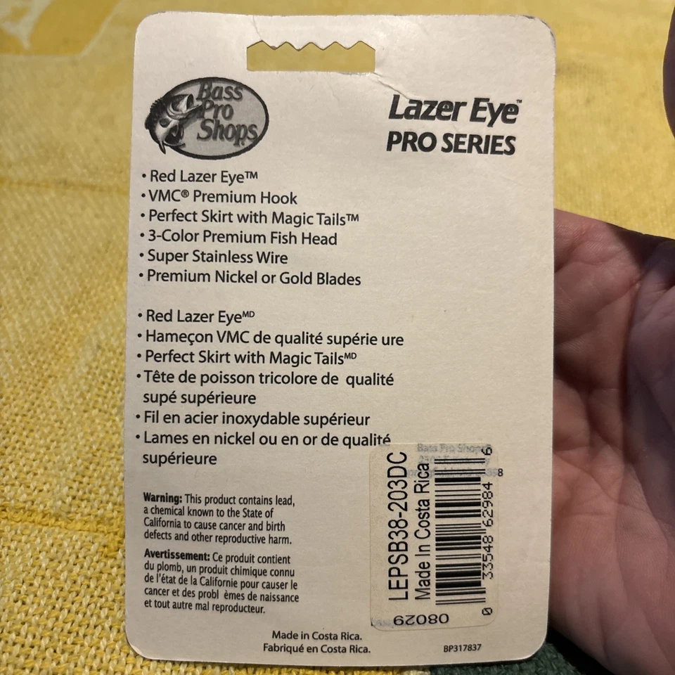 Bass Pro Shops - Perfect Skirt With Magic Tails Hook-Lazer Eye Pro 3/8 Oz. New - Image 2 of 4