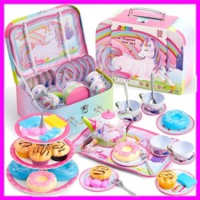 35Pc Unicorn Tea Party Set for Kids - Magical Role Play Gift for Ages 3-6