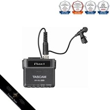 TASCAM DR-10L Pro 32-bit Float 48kHz Lapel Microphone Recorder Black with LTC