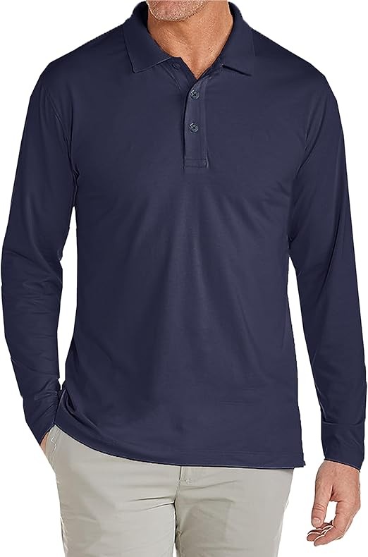 МУЖСКАЯ РУБАШКА ПОЛО ПИКЕ GALAXY BY HARVIC С ДЛИННЫМ РУКАВОМ - РАЗМЕР МУЖСКОЙ L - ТЕМНО-СИНИЙ 5390₽