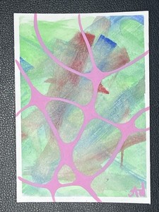 ACEO Art Card Original Acrylic Abstract 2.5in x 3.5in foreverlovedlex Neuro 9