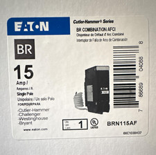 Eaton BRN115AF BR Combination AFCI Circuit Breaker 15A 1-Pole Plug-In