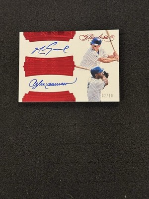 2017 Panini Flawless #FDS-MA Andre Dawson/Mark Grace Auto Red /10 Cubs