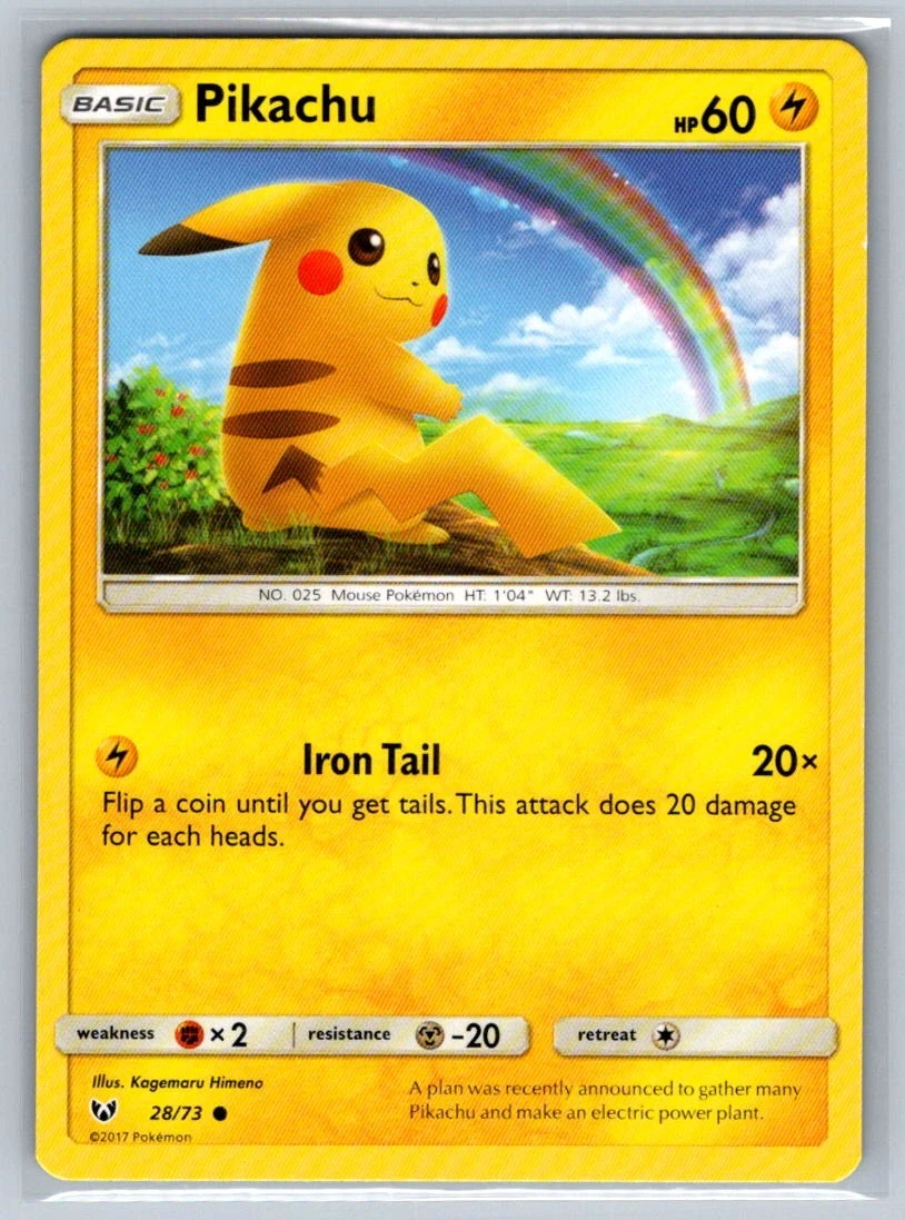 Pikachu Pokémon TCG Shining Legends Individual Collectible Card