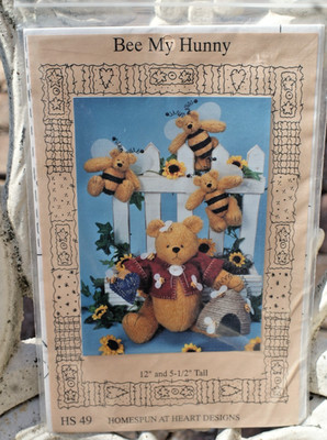 P41 - Sewing Pattern, Teddy Bear , Bee My Hunny, Homespun at Heart, Schrimpf