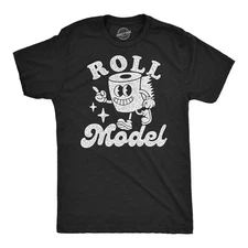 Mens Funny T Shirts Roll Model Sarcastic Toilet Paper Graphic Novelty Tee for