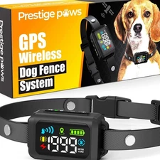 GPS Dog Tracker Collar with Wireless Fence – Waterproof, Rechargeable & Adjus...