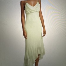 Love Shack Fancy Chesley Draped Asymmetrical Ruffle Hem Size L