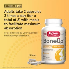 Boneup for Bone Density - Vitamin D3 and K2, Calcium Support, 360 Capsules, P...