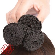 4 Chocolate Brown Straight Bundles Human Hair 22-26 Inch 3 Bundle Weaves