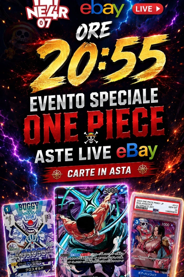 [EVENTO SPECIALE] ONE PIECE - CARTE 💣 IN ASTA DA 1€ | eBay Live