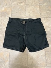 Vintage Birdwell Beach Britches Board Shorts in Black Men 38 Made in USA Beach