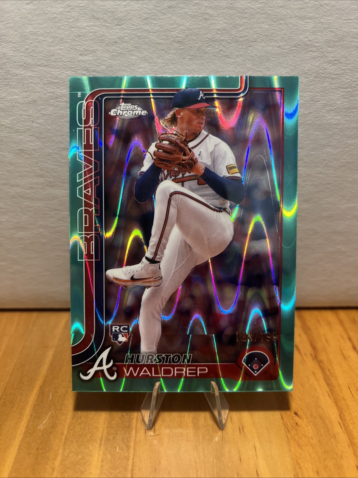 🔥2025 Topps Chrome - Hurston Waldrep Aqua Raywave RC 184/199🔥