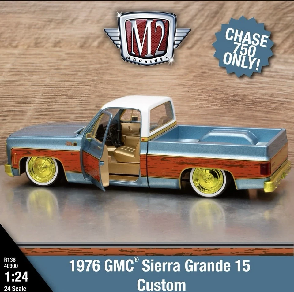 M2 MACHINES CHASE 1976 GMC SIERRA GRANDE 15 CUSTOM SQUAREBODY 1:24 1/750 - Image 2 of 4