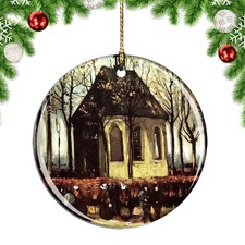 Van Gogh Chapel At Nuenen Painting Christmas ornament city travel souvenir