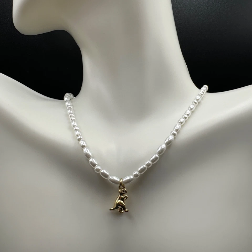 Coach Rexy Charm Glass Pearl Choker Necklace | Giftable, New | Packaging - Image 4 of 4