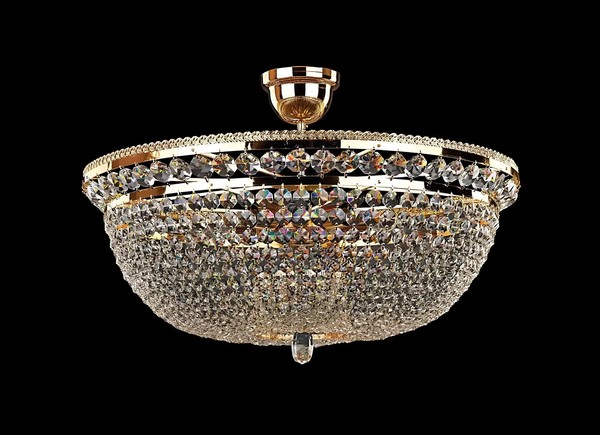 Runde Kristall Leuchte Deckenlampe Luxus LüSter Deckenleuchter Gold Kronleuchter-image