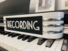 RECORDING light up RCA style sign Heavy Duty 14" 120V wall adapter USA Shipping