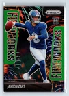 2025 Panini Prizm - Fireworks Jaxson Dart #6 Green Prizm (RC) Giants
