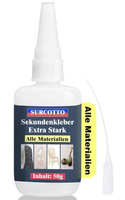 Sekundenkleber 50G, Sekundenkleber Extra Stark, Superkleber Extra Stark FüR Alle