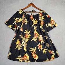 Free People Jodie Mini Dress Women's Small Black Jodie Floral Short Sleeve Boho