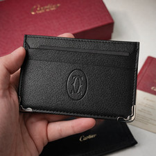 Cartier Must de Cartier Black Calfskin Cardholder Wallet Authentic AD VIP Gift