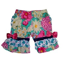 RuffleButts Infant Girls Floral Ruffle Bloomers 12-18M 3872