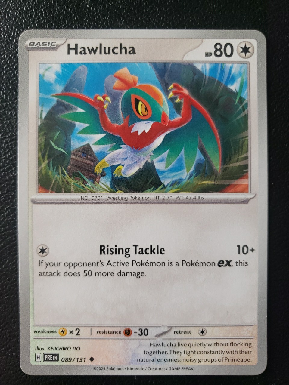Hawlucha #89 2025 Scarlet Violet Series Prismatic Evolutions Uncommon Card