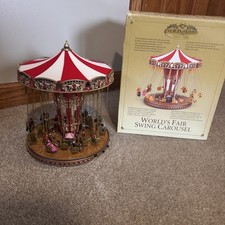 Mr Christmas Worlds Fair Swing Carousel Gold Label Collection 2013 TESTED WORKS