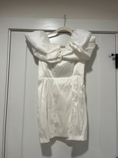 show me your mumu White Ruffle Cocktail Dress Size L Bachelorette