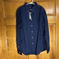 Ralph Lauren Navy Boys Preppy Classic Button Down W/Xtra Buttons L 14-16 NWTS