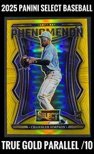 Chandler Simpson 2025 Panini Select #8 RC Phenomenon Gold /10