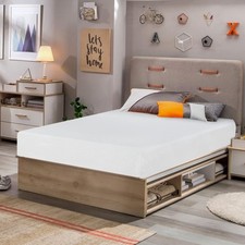5" Twin Gel Memory Foam Mattress Medium Firm White