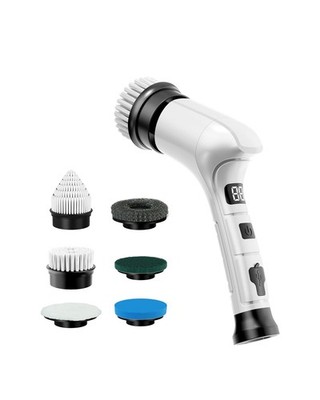 Electric Spin Scrubber, Cordless Household Cleaning Brush with 6 Replaceable ...