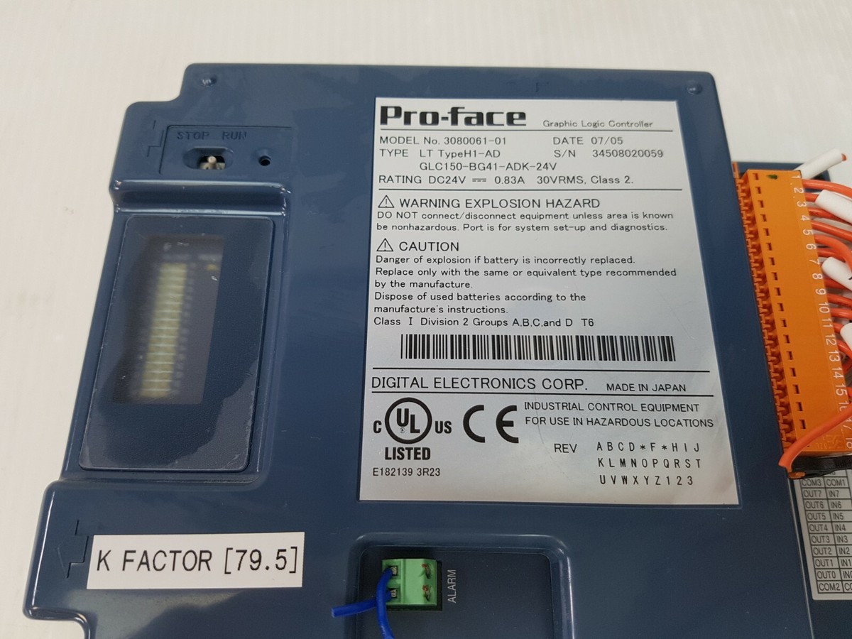 PRO-FACE LT SERIES H1-AD, 3080061-01 GRAFIC LOGIC CONTROLLER PRO-FACE LT SERIES H1-AD, 3080061-01 GRAFIC LOGIC CONTROLLER