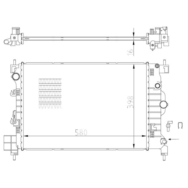KüHler WasserküHler MotorküHler Aluminium FüR Opel Mokka/Mokka X Chevrolet Trax-image