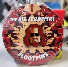 Loot Crate Lapel Pin - The Big Lebowski - The Dude - 2018 - Unopened