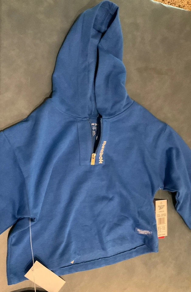 Reebok Niño Talla 6X Azul Real 2 Piezas Sudadera con Capucha Pantalones Sudadera Conjunto Nuevo con Etiquetas $58 Foto 3 de 4